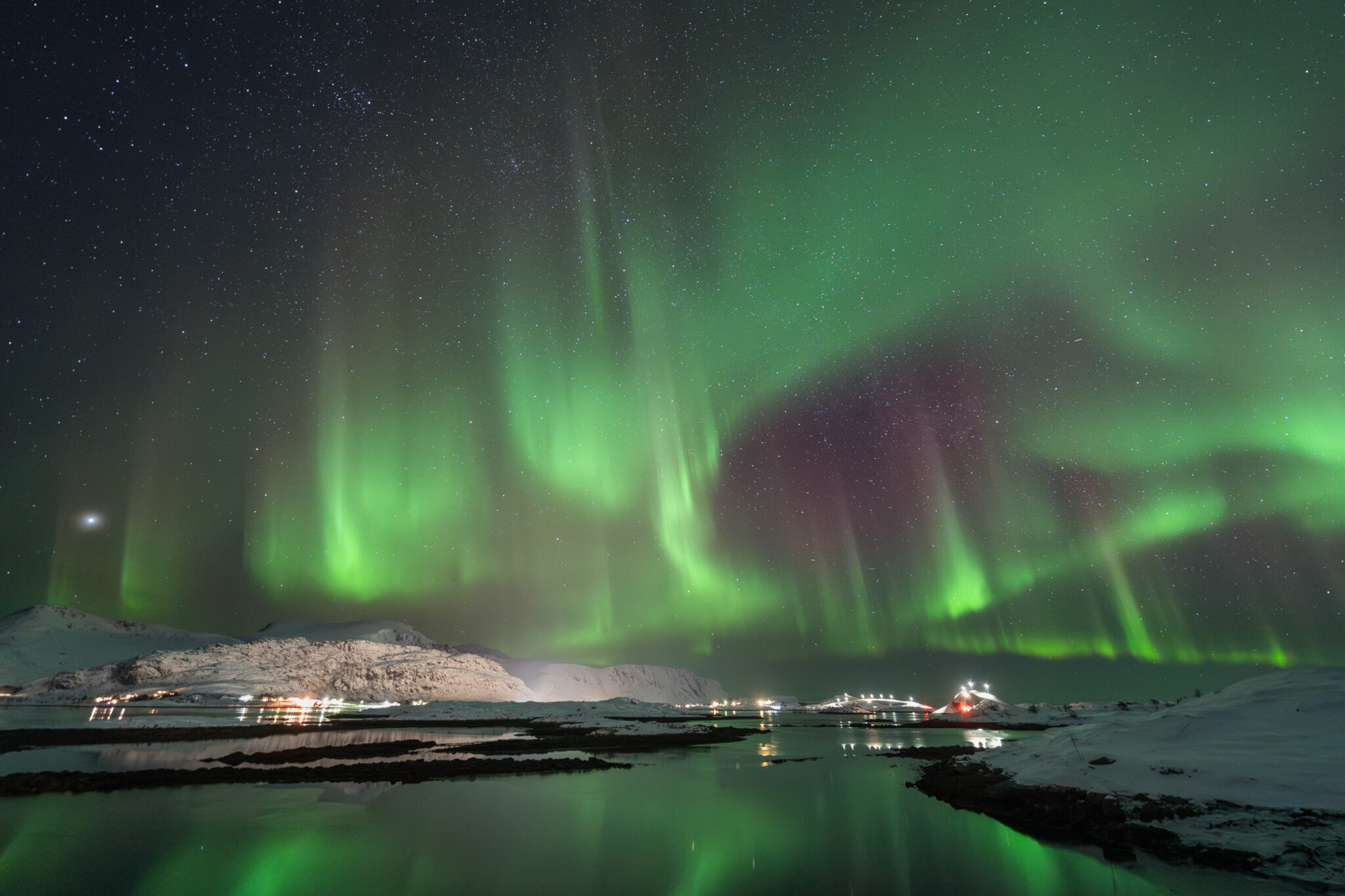 Aurora dancing over Ramberg Norway